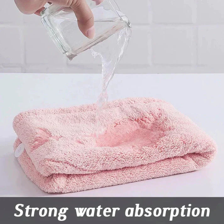 Imported Turby Towel Bath Towel β Super Absorbent & Quick-Drying Hair Cap (Random Color, 65cm)