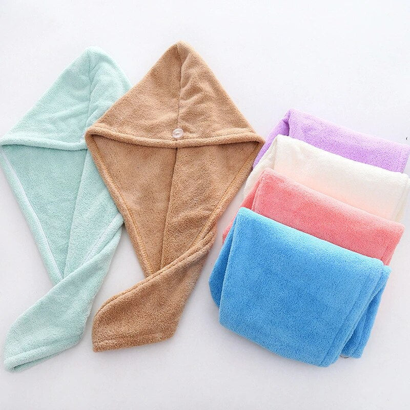 Imported Turby Towel Bath Towel β Super Absorbent & Quick-Drying Hair Cap (Random Color, 65cm)
